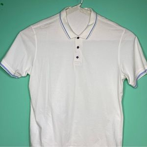 Robert Graham Mens polo shirt white 2XL pre owned good condition